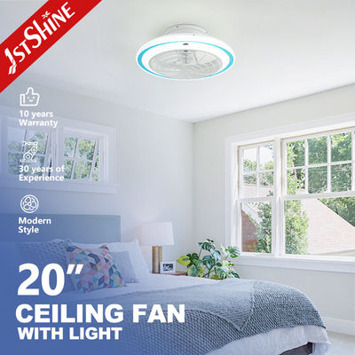 Ventilador de techo LED de 20 pulgadas con temperatura de luz y color 3000-6500K