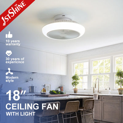 Ventilador de techo decorativo de 18 pulgadas con luces 6 Opción de velocidad y funcionalidad atenuable