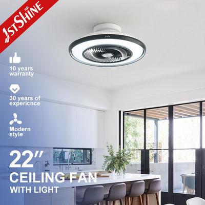 Ventilador de techo LED de control remoto inteligente con ventilación de aire y material de plástico metálico
