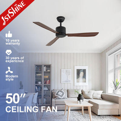 Ventilador de techo de hierro de 50 pulgadas controlado por aplicación con flujo de aire de alto volumen y control remoto