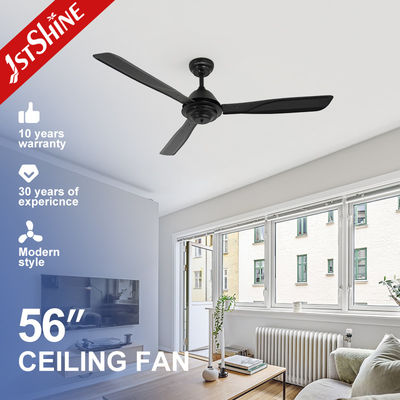 1er ventilador de techo con control remoto de 5 velocidades de viento estándar cuchillas de metal negro