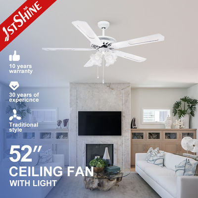 Agregue un toque de estilo a su espacio con este ventilador de techo LED de 52 pulgadas de 5 cuchillas de AC blanco