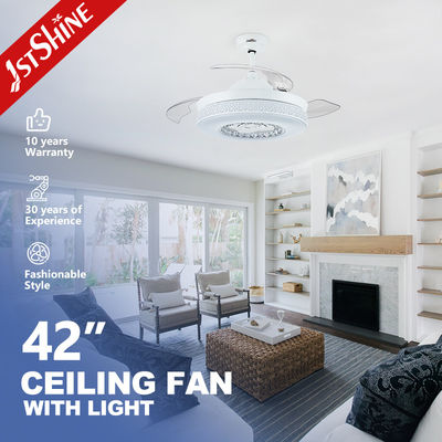 Ventilador de techo retráctil de control remoto de 3 velocidades con luz LED