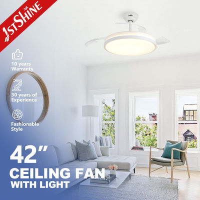 Ventilador de techo LED invisible con control de 5 velocidades para luz de ventilador de techo retráctil
