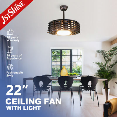 Inversor sin escobillas Motor de corriente continua ventilador de techo de 22 pulgadas con tipo de viento estándar y luz LED