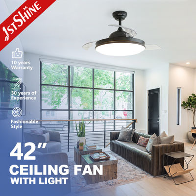 Estilo moderno 2- 1stshine ventilador de techo LED con control remoto y diseño retráctil