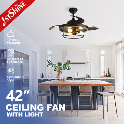 Luz LED y ventilador de techo de control remoto con diseño de ahorro de energía del cuerpo de la lámpara de metal