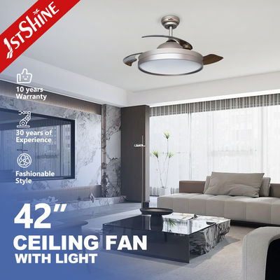 Ventilador de techo simple de 42 pulgadas de 220 V con control remoto de apoyo oscurecedor Sí 3 colores luz LED