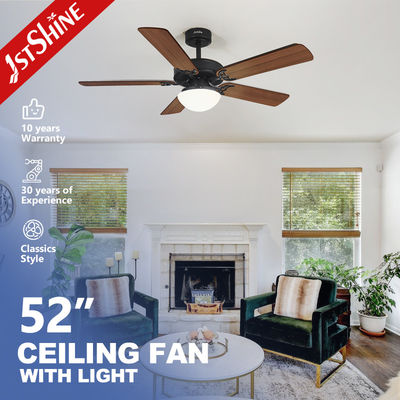 5 * MDF cuchillas ventilador de techo de la sala de estar ventilador eléctrico de aire frío E27 LED