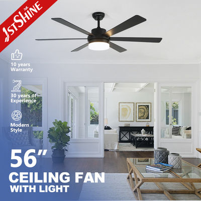 56 pulgadas de iluminación LED Negro MDF cuchillas Control remoto ventilador de techo para soluciones de iluminación