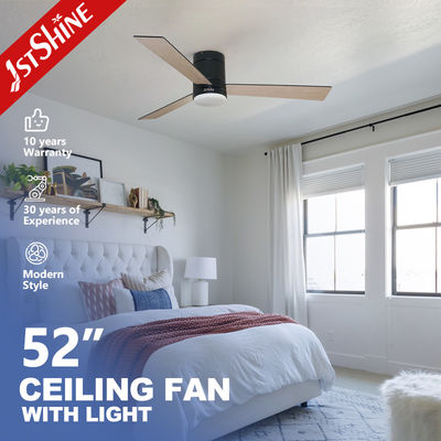 Fan de techo de perfil bajo con control remoto y luz LED de 3 colores
