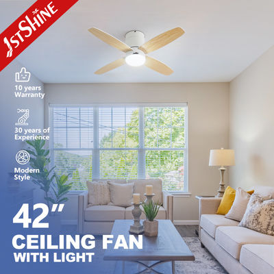 2- 1stshine 42 pulgadas Smart Remote LED ventilador de techo con 4 cuchillas revertibles y motor