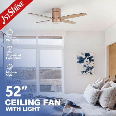 Ventilador de techo remoto con LED de bajo perfil dormitorio Mdf cuchilla silencioso motor DC