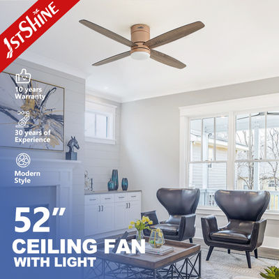 Buen precio Profil bajo 4 hojas de MDF LED ventilador de techo con control inteligente y 3000K/4500K/6000K CCT en línea