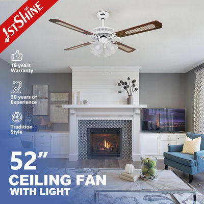 Buen precio Ventilador de techo decorativo blanco de 52