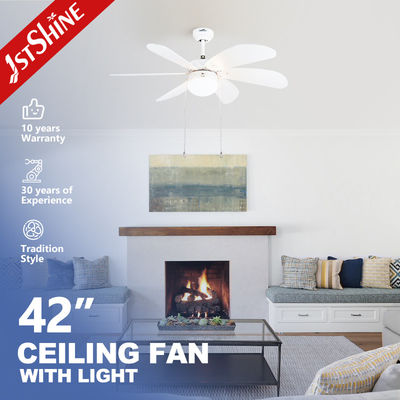 Estilo clásico 1stshine Luce de ventilador de techo con interruptor de cadena de tracción y cuchillas de MDF