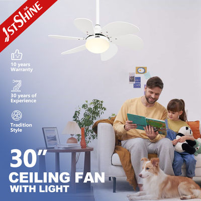 1stshine Luce de ventilador de techo con cuchillas blancas y 6 velocidades 110-240V / 50Hz-60Hz Voltado de entrada