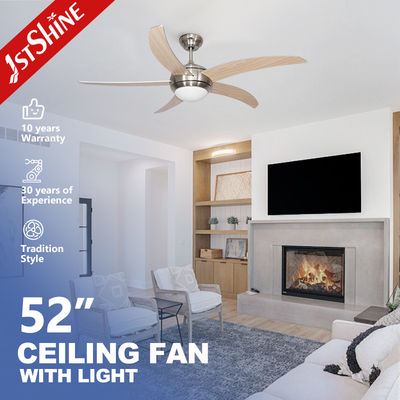 Motor de corriente continua 5 cuchillas de MDF 6 velocidad control remoto 220 voltios ventilador de techo con luces 1stshine