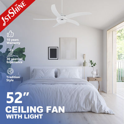 1stshine 52 pulgadas 5 MDF Decorativo ventilador de techo con control remoto y luz