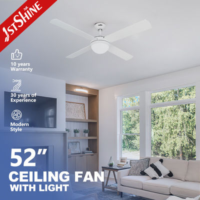 Bajo ruido 23W motor de corriente continua ventilador de techo decorativo moderno con luz LED y control remoto 10-
