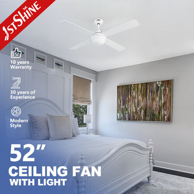 4 cuchillas de MDF ventilador de techo moderno luz LED 5 velocidades control remoto para el dormitorio