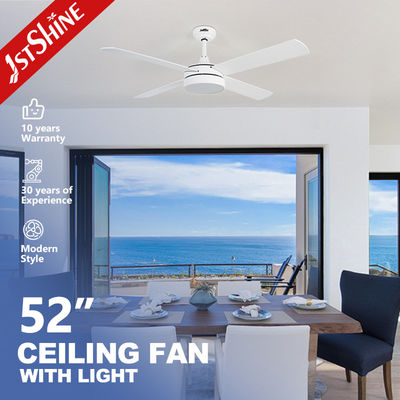 Ventilador de techo LED de 52 pulgadas con luz LED de 3 colores 3000k 4000k 6000k Gran flujo de aire y baja velocidad