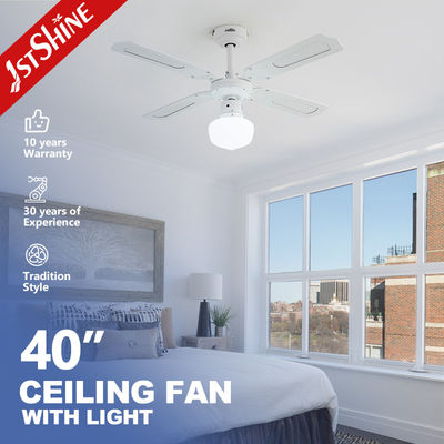 CCC ROHS ventilador de techo de cuchilla de metal blanco de 45 pulgadas clásico de 3 velocidades