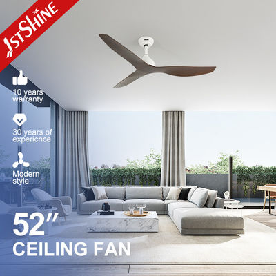52 pulgadas de color marrón ABS cuchillas de ahorro de energía DC ventilador de techo con luz NO molde privado