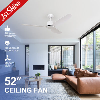 Ventilador de techo de 3 palas ABS blanco con control remoto inteligente