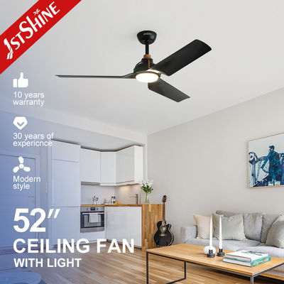 Certificado ETL 1stshine Ventilador de techo LED en color negro con material ABS de metal remoto