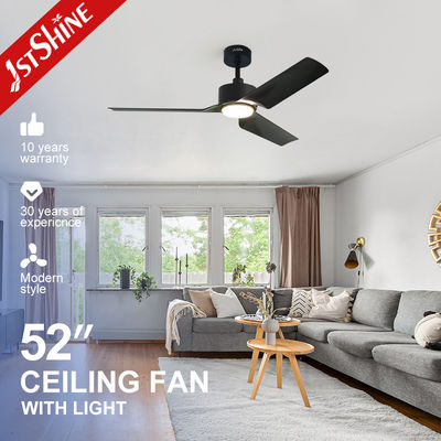 Bajo voltaje de alta velocidad moderno ventilador Led 35W palas de plástico Downrod Decoración interior