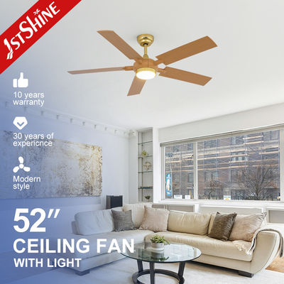 Control remoto de la aplicación de 52 pulgadas ventilador de techo LED gran flujo de aire Abs cuchilla 18w luz