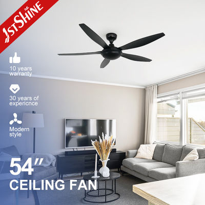 Fan de techo de plástico negro de 54 pulgadas con control remoto y ventilador de aire acondicionado