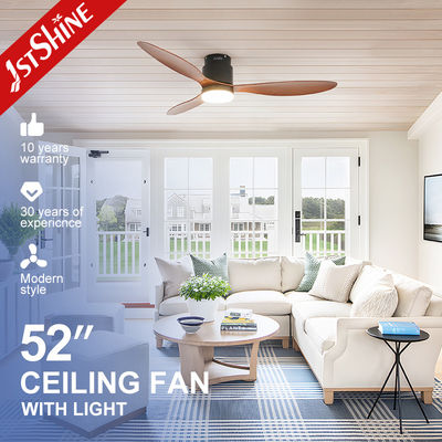 52 pulgadas de aire acondicionado montado ventilador de techo luz de plástico decorativo motor DC