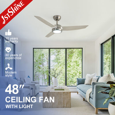 Ventilador de techo LED de 48 pulgadas ABS con diseño colorido e iluminación LED de 3 colores