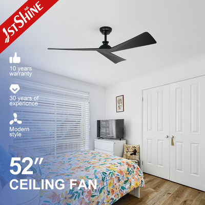 Ahorro de energía Smart ventilador de techo remoto Cuchillas ABS negras con 5 velocidad y tiempo de ajuste