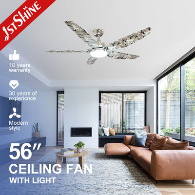 Ventilador de techo de 56 pulgadas con iluminación LED atenuable y 5 palas de plástico ABS de 1stshine