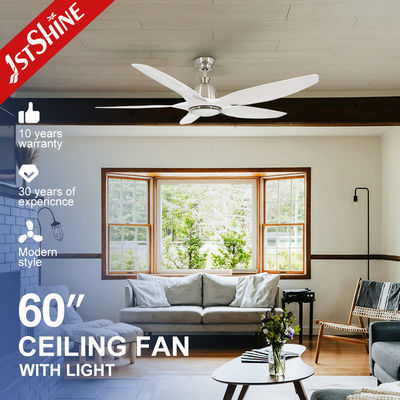 Ventilador de techo decorativo de plástico de 60 pulgadas con 5 cuchillas con control remoto de 5 velocidades