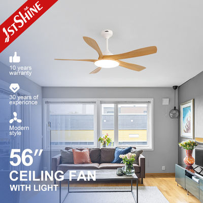 Diseño moderno 5 cuchillas ABS ventilador de techo LED con motor silencioso y certificación ROHS