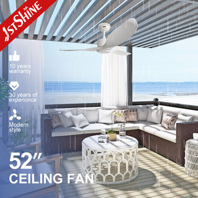 Diseño simple exterior ABS impermeable con cuchillas ventilador de techo con control remoto