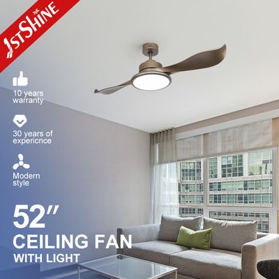 Buen precio Cambio de color Gran flujo de aire LED luz ventilador de techo Bajo ruido 2 hojas en línea