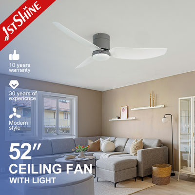 Ventilador de techo decorativo de perfil bajo con montaje empotrado con luz LED y control remoto