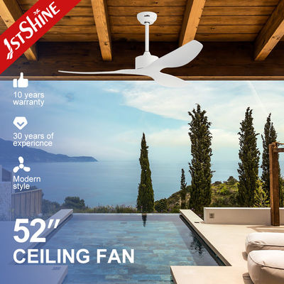 52 pulgadas de cuchillas blancas ajustable velocidad del viento control remoto ventilador de techo para el salón