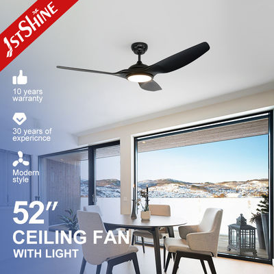 Ventilador de techo LED moderno de 52 pulgadas / OEM con iluminación de 3 colores y control remoto