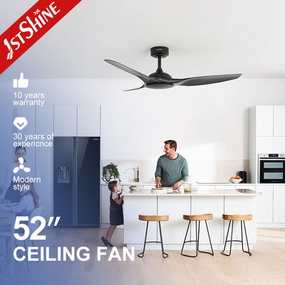 52 pulgadas ABS Blanco Cuchilla Control remoto inteligente APP ventilador de techo sin luz