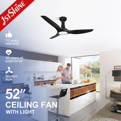 Luz de ventilador de techo ABS blanco negro con control remoto de enfriamiento multicolor
