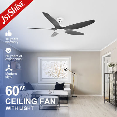 Ventilador de techo LED de hoja de plástico de 52 pulgadas con control de APP de luz LED