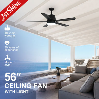 Ventilador de techo LED de 5 palas ABS con control remoto de luz y control de pared