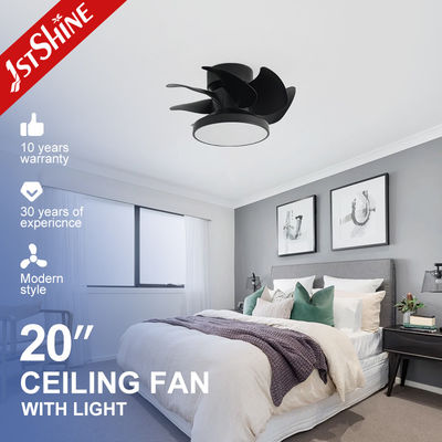 Fuente de luz LED Mini ventilador de techo 1stshine ODM Color negro Ahorro de espacio con cuchillas ABS