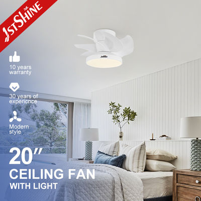 Ventilador de techo de luz LED pequeño con motor de CC silencioso decorativo
